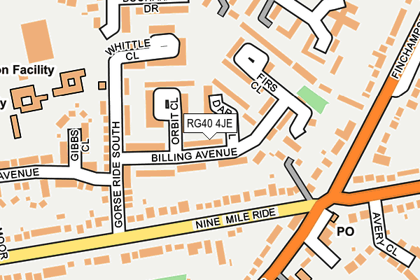 RG40 4JE map - OS OpenMap – Local (Ordnance Survey)