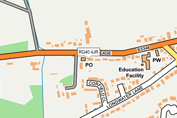 RG40 4JR map - OS OpenMap – Local (Ordnance Survey)