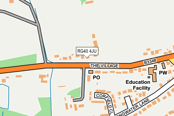 RG40 4JU map - OS OpenMap – Local (Ordnance Survey)