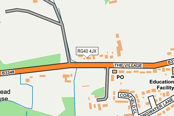 RG40 4JX map - OS OpenMap – Local (Ordnance Survey)