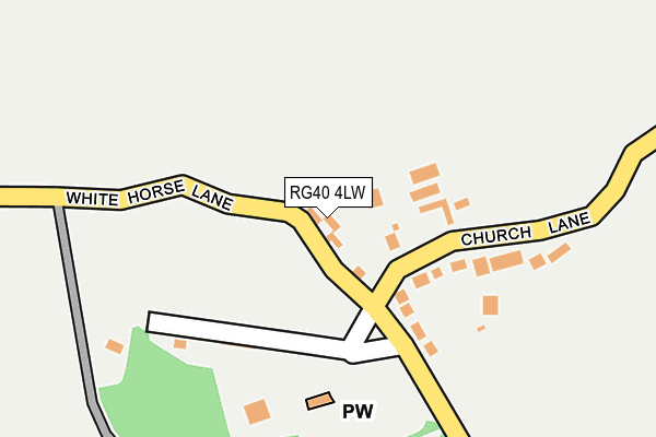 RG40 4LW map - OS OpenMap – Local (Ordnance Survey)