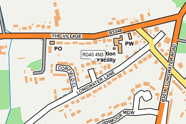 RG40 4NS map - OS OpenMap – Local (Ordnance Survey)