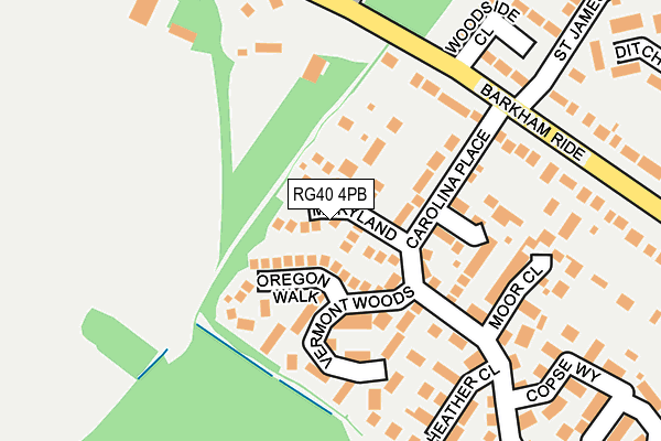 RG40 4PB map - OS OpenMap – Local (Ordnance Survey)