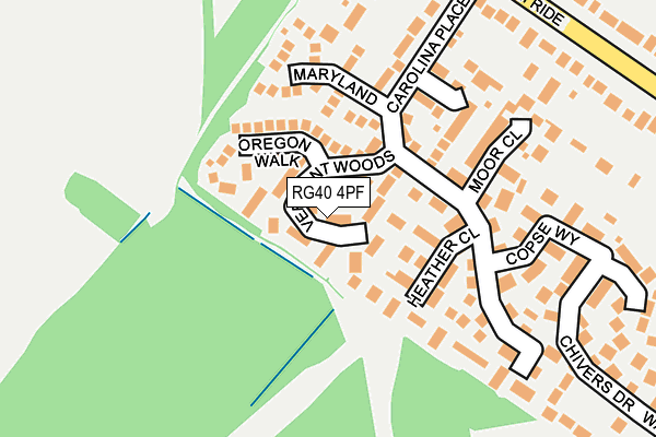 RG40 4PF map - OS OpenMap – Local (Ordnance Survey)