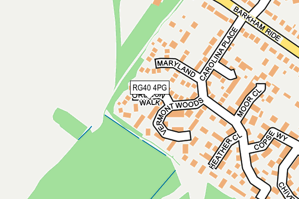 RG40 4PG map - OS OpenMap – Local (Ordnance Survey)