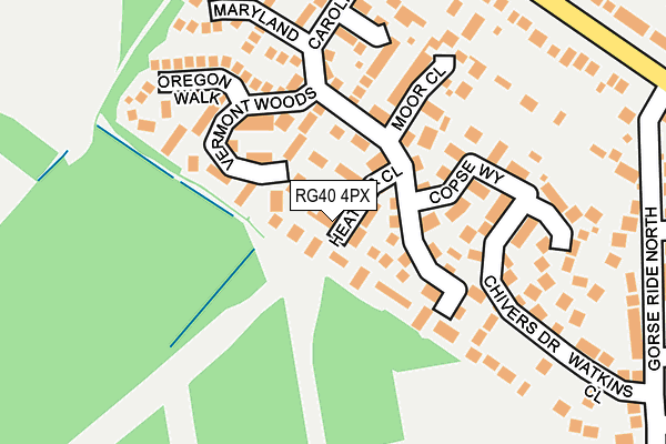 RG40 4PX map - OS OpenMap – Local (Ordnance Survey)