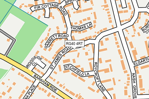 RG40 4RT map - OS OpenMap – Local (Ordnance Survey)