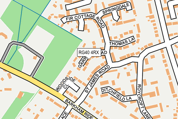 RG40 4RX map - OS OpenMap – Local (Ordnance Survey)
