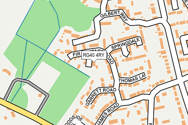 RG40 4RY map - OS OpenMap – Local (Ordnance Survey)