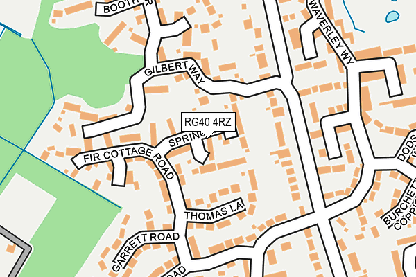 RG40 4RZ map - OS OpenMap – Local (Ordnance Survey)