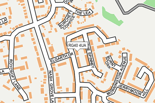 RG40 4UA map - OS OpenMap – Local (Ordnance Survey)
