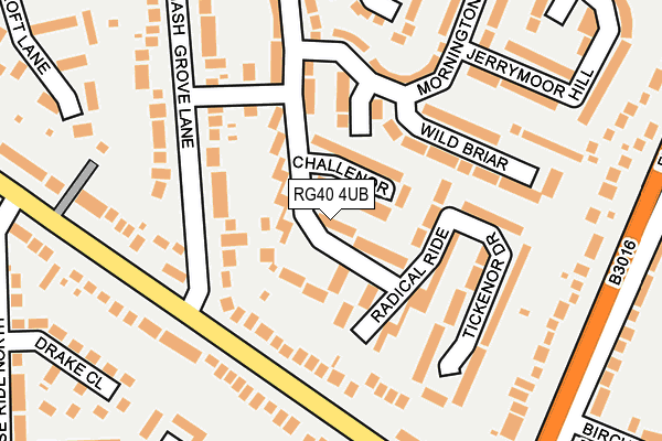 RG40 4UB map - OS OpenMap – Local (Ordnance Survey)