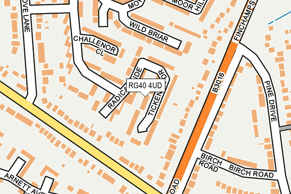 RG40 4UD map - OS OpenMap – Local (Ordnance Survey)
