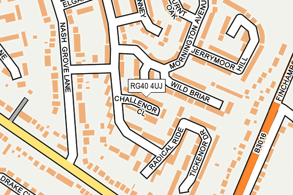 RG40 4UJ map - OS OpenMap – Local (Ordnance Survey)