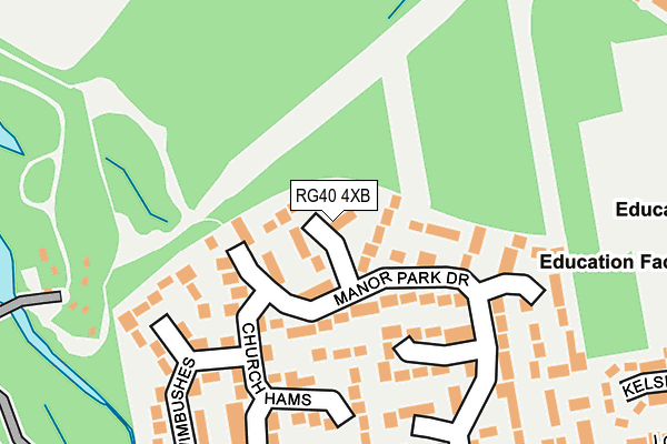 RG40 4XB map - OS OpenMap – Local (Ordnance Survey)