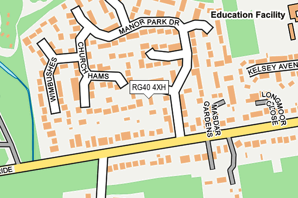 RG40 4XH map - OS OpenMap – Local (Ordnance Survey)