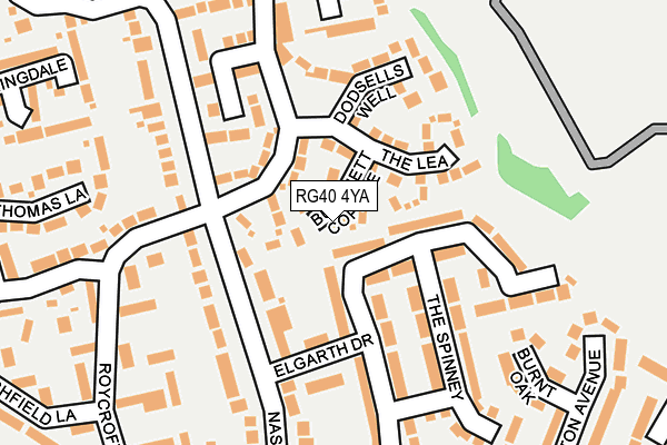 RG40 4YA map - OS OpenMap – Local (Ordnance Survey)