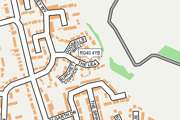 RG40 4YB map - OS OpenMap – Local (Ordnance Survey)