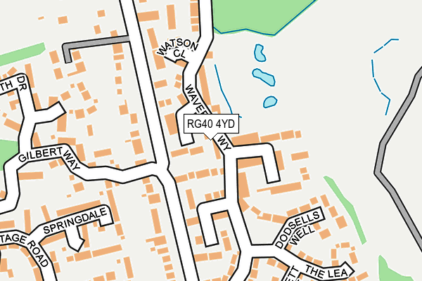 RG40 4YD map - OS OpenMap – Local (Ordnance Survey)