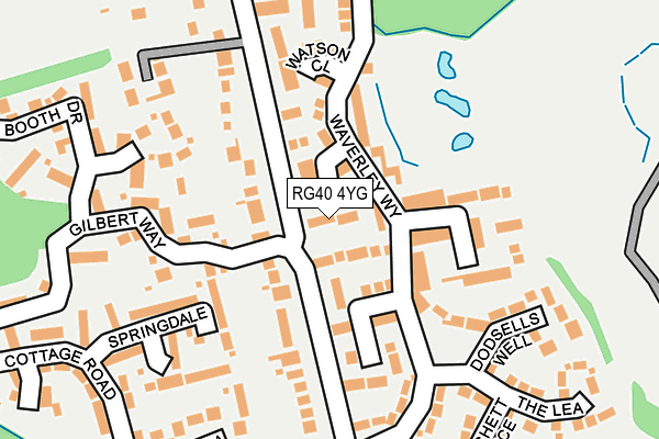 RG40 4YG map - OS OpenMap – Local (Ordnance Survey)