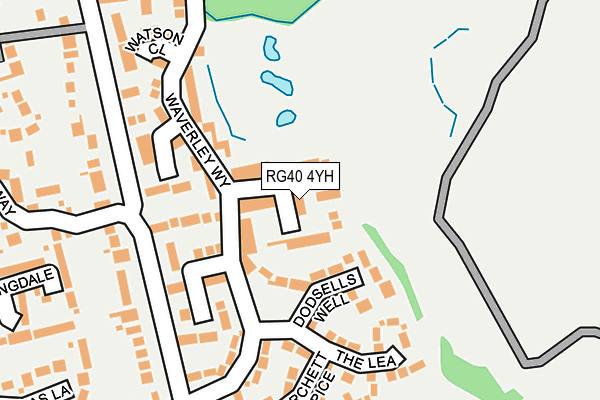 RG40 4YH map - OS OpenMap – Local (Ordnance Survey)