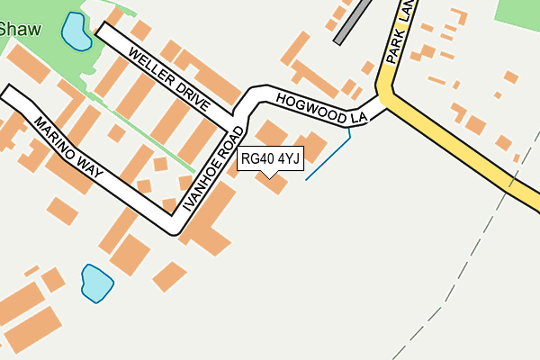 RG40 4YJ map - OS OpenMap – Local (Ordnance Survey)