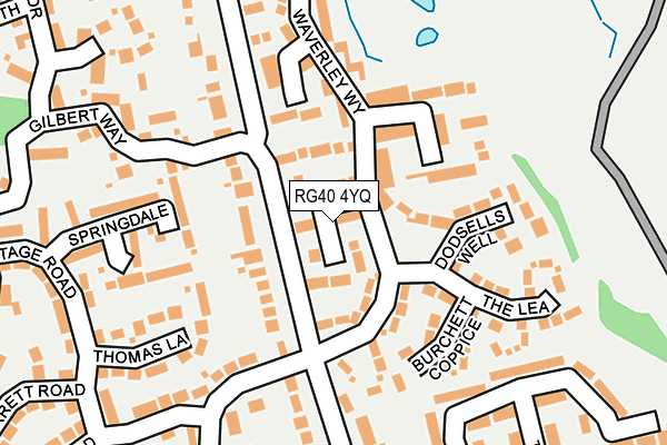 RG40 4YQ map - OS OpenMap – Local (Ordnance Survey)