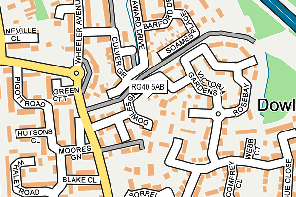 RG40 5AB map - OS OpenMap – Local (Ordnance Survey)
