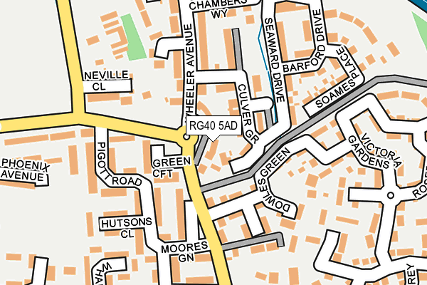 RG40 5AD map - OS OpenMap – Local (Ordnance Survey)