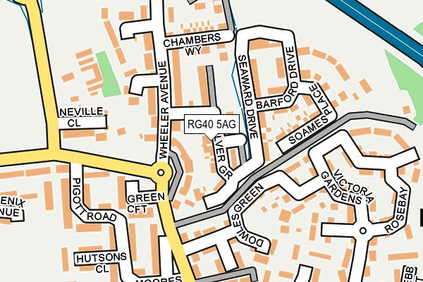 RG40 5AG map - OS OpenMap – Local (Ordnance Survey)