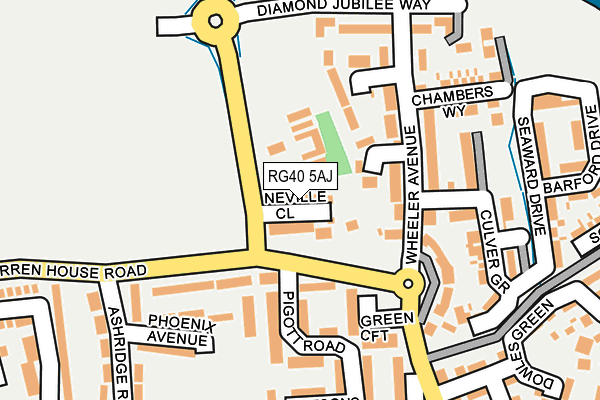 RG40 5AJ map - OS OpenMap – Local (Ordnance Survey)