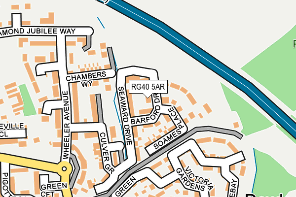 RG40 5AR map - OS OpenMap – Local (Ordnance Survey)