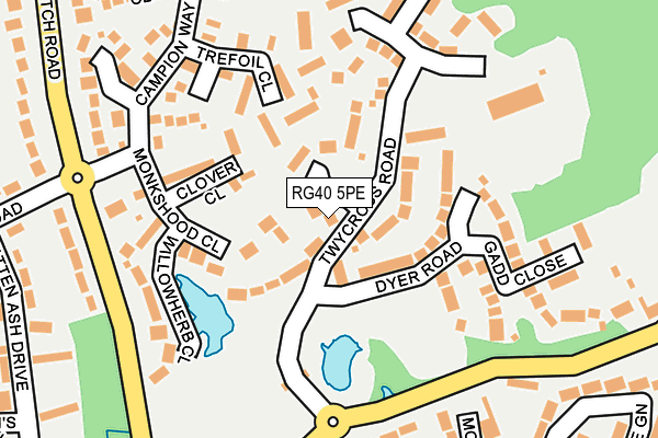 RG40 5PE map - OS OpenMap – Local (Ordnance Survey)