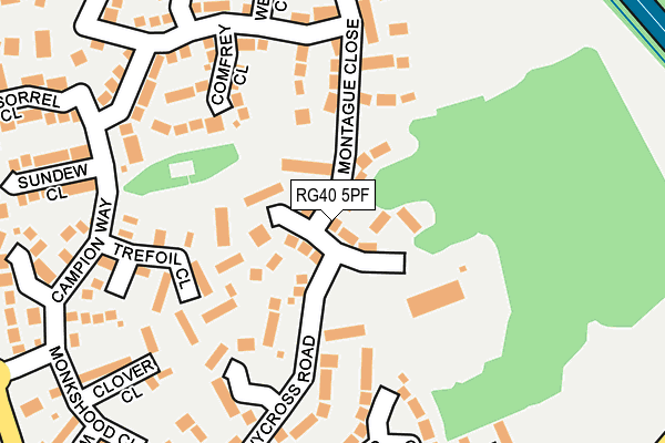 RG40 5PF map - OS OpenMap – Local (Ordnance Survey)