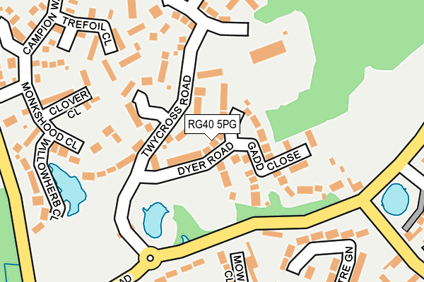 RG40 5PG map - OS OpenMap – Local (Ordnance Survey)