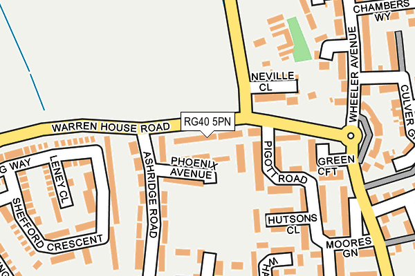 RG40 5PN map - OS OpenMap – Local (Ordnance Survey)