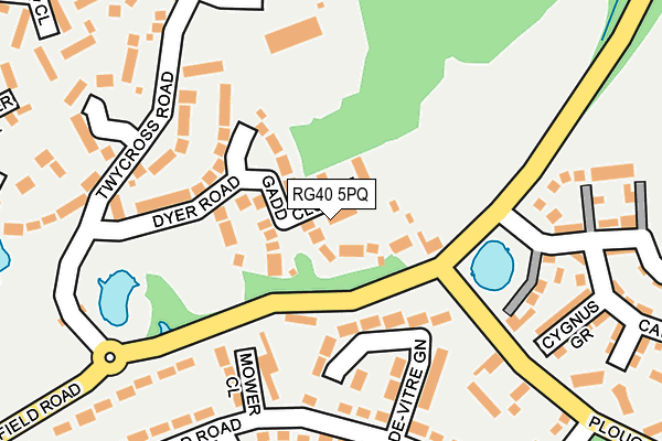 RG40 5PQ map - OS OpenMap – Local (Ordnance Survey)