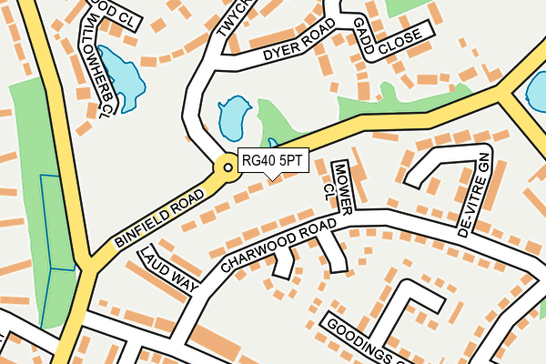 RG40 5PT map - OS OpenMap – Local (Ordnance Survey)
