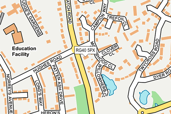 RG40 5PX map - OS OpenMap – Local (Ordnance Survey)