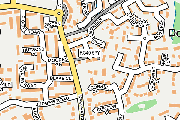RG40 5PY map - OS OpenMap – Local (Ordnance Survey)