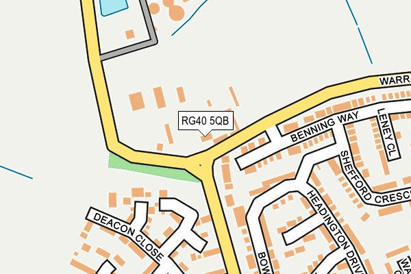 RG40 5QB map - OS OpenMap – Local (Ordnance Survey)