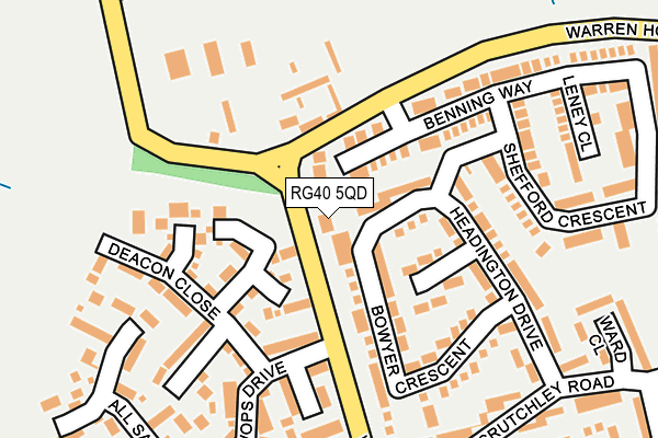 RG40 5QD map - OS OpenMap – Local (Ordnance Survey)