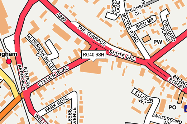 RG40 9SH map - OS OpenMap – Local (Ordnance Survey)