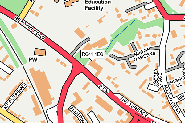 RG41 1EG map - OS OpenMap – Local (Ordnance Survey)