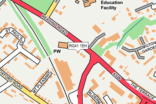 RG41 1EH map - OS OpenMap – Local (Ordnance Survey)