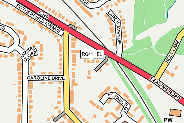 RG41 1EL map - OS OpenMap – Local (Ordnance Survey)