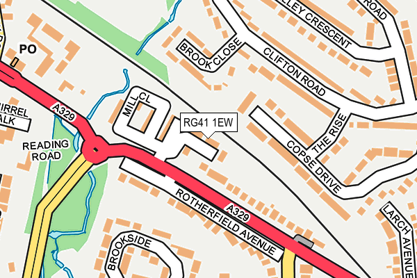 RG41 1EW map - OS OpenMap – Local (Ordnance Survey)