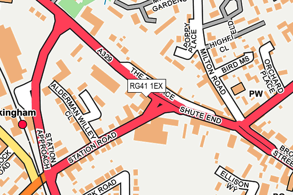 RG41 1EX map - OS OpenMap – Local (Ordnance Survey)