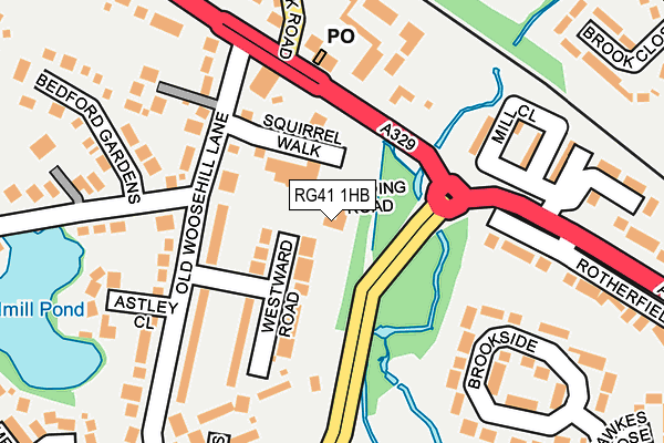 RG41 1HB map - OS OpenMap – Local (Ordnance Survey)