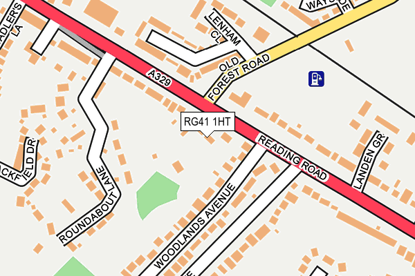RG41 1HT map - OS OpenMap – Local (Ordnance Survey)